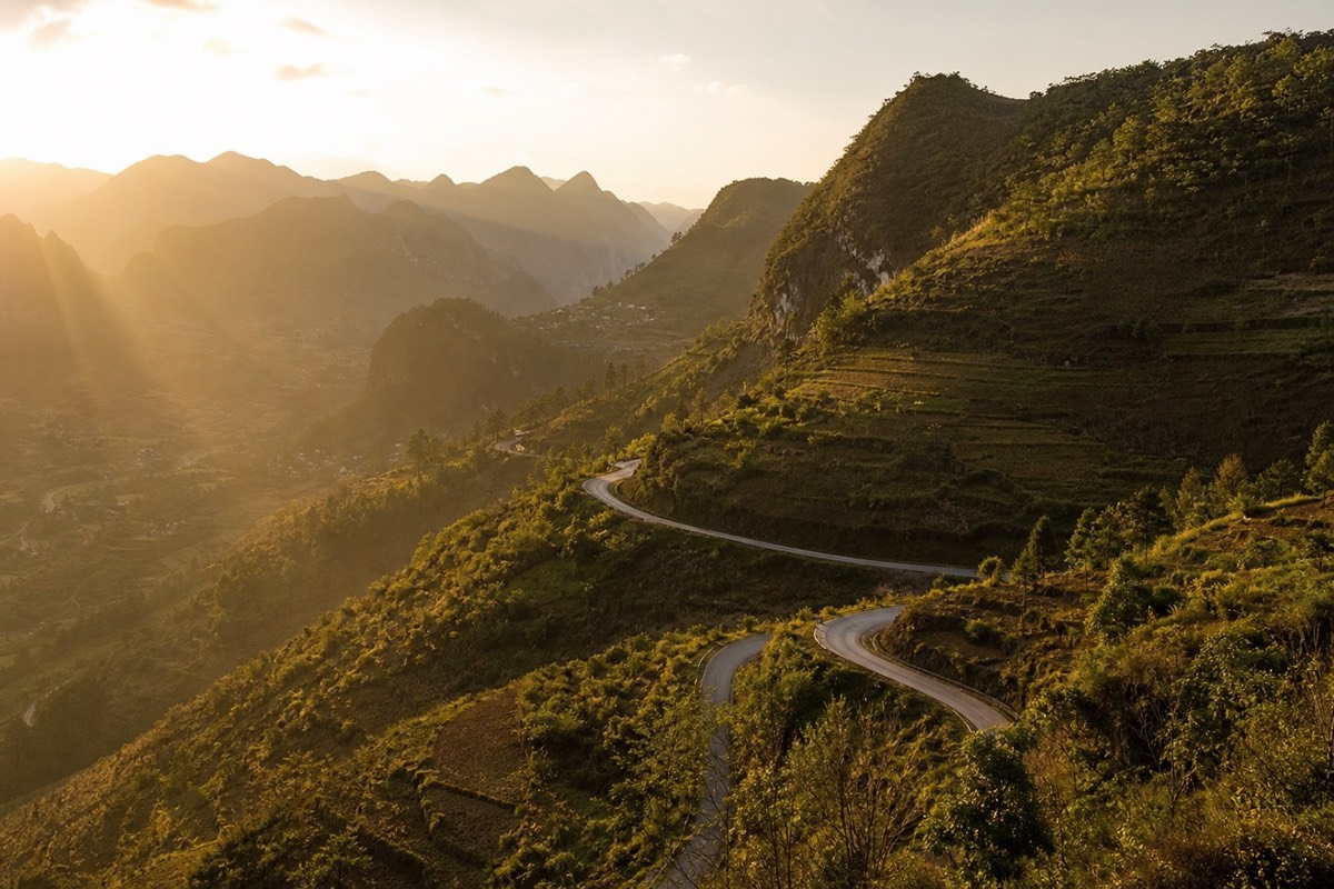 The mountain roads of the Ha Giang Loop